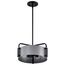 Altos 3 Light Small Pendant Gray and Matte Black Finish