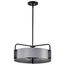 Altos 4 Light Medium Pendant Gray and Matte Black Finish