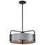 Altos 4 Light Medium Pendant Gray and Matte Black Finish