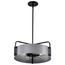 Altos 4 Light Medium Pendant Gray and Matte Black Finish