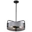 Altos 4 Light Medium Pendant Gray and Matte Black Finish