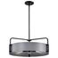 Altos 5 Light Large Pendant Gray and Matte Black Finish
