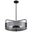 Altos 5 Light Large Pendant Gray and Matte Black Finish