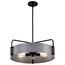 Altos 5 Light Large Pendant Gray and Matte Black Finish