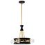 Marsden 4 Light Chandelier Matte Black and Natural Brass Finish