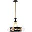 Marsden 4 Light Chandelier Matte Black and Natural Brass Finish