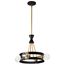 Marsden 4 Light Chandelier Matte Black and Natural Brass Finish