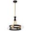 Marsden 4 Light Chandelier Matte Black and Natural Brass Finish
