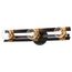 Marsden 3 Light Vanity Matte Black and Natural Brass Finish
