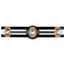 Marsden 3 Light Vanity Matte Black and Natural Brass Finish