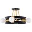 Marsden 4 Light Semi Flush Matte Black and Natural Brass Finish