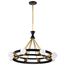 Marsden 8 Light Chandelier Matte Black and Natural Brass Finish