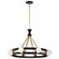 Marsden 8 Light Chandelier Matte Black and Natural Brass Finish