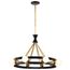 Marsden 8 Light Chandelier Matte Black and Natural Brass Finish