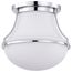 Valdora 1 Light Flush Mount 10 Inches Polished Nickel White Opal Glass