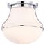 Valdora 1 Light Flush Mount 10 Inches Polished Nickel White Opal Glass