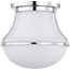 Valdora 1 Light Flush Mount 10 Inches Polished Nickel White Opal Glass