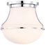 Valdora 1 Light Flush Mount 10 Inches Polished Nickel White Opal Glass