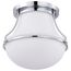Valdora 1 Light Flush Mount 14 Inches Polished Nickel White Opal Glass