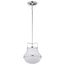 Valdora 1 Light Pendant 10 Inches Polished Nickel White Opal Glass