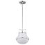Valdora 1 Light Pendant 10 Inches Polished Nickel White Opal Glass