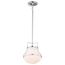 Valdora 1 Light Pendant 10 Inches Polished Nickel White Opal Glass