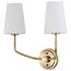 Cordello 2 Light Sconce Vintage Brass Finish Etched White Opal Glass