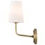 Cordello 1 Light Sconce Vintage Brass Finish Etched White Opal Glass