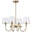 Brookside 4 Light Chandelier Vintage Brass Finish Clear Glass