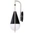 Admiral 1 Light Wall Sconce Matte Black and Brushed Nickel Finish White Opal Glass