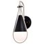 Admiral 1 Light Wall Sconce Matte Black and Brushed Nickel Finish White Opal Glass