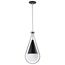 Admiral 1 Light Pendant 10 Inches Matte Black and Brushed Nickel Finish White Opal Glass