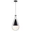 Admiral 1 Light Pendant 10 Inches Matte Black and Brushed Nickel Finish White Opal Glass