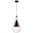 Admiral 1 Light Pendant 10 Inches Matte Black and Brushed Nickel Finish White Opal Glass