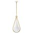 Admiral 1 Light Pendant 10 Inches Matte White and Natural Brass Finish White Opal Glass