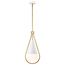 Admiral 1 Light Pendant 10 Inches Matte White and Natural Brass Finish White Opal Glass