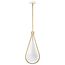 Admiral 1 Light Pendant 10 Inches Matte White and Natural Brass Finish White Opal Glass
