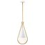 Admiral 1 Light Pendant 10 Inches Matte White and Natural Brass Finish White Opal Glass