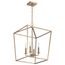 Emma 4 Light Small Pendant Burnished Brass Finish