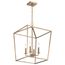 Emma 4 Light Small Pendant Burnished Brass Finish