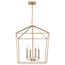 Emma 4 Light Large Pendant Burnished Brass Finish
