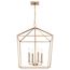 Emma 4 Light Large Pendant Burnished Brass Finish