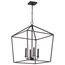 Emma 4 Light Small Pendant Matte Black Finish