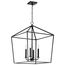 Emma 4 Light Large Pendant Matte Black Finish