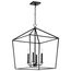 Emma 4 Light Large Pendant Matte Black Finish