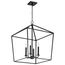 Emma 4 Light Large Pendant Matte Black Finish