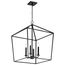 Emma 4 Light Large Pendant Matte Black Finish