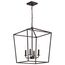 Emma 4 Light Large Pendant Dark Bronze Finish