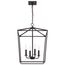 Emma 4 Light Large Pendant Dark Bronze Finish