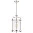 Yorktown 1 Light Pendant Polished Nickel Finish Clear Glass